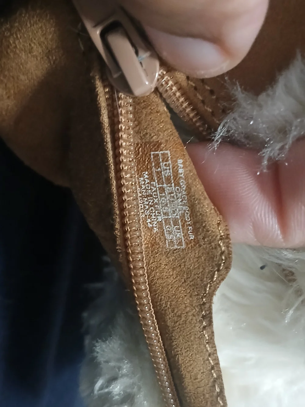 Michael Kors Kids Brown Booties with Cream Faux Fur